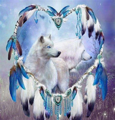 Wolf Dream Catcher Native American Wolf Dream Catcher Art Wolf Love
