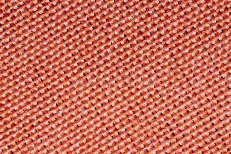 Orange Fabric Texture Knitted Textile Background Woven Material Close