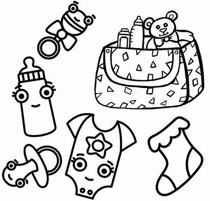 Coloring Toys Clothes Bag Pages Accessories
