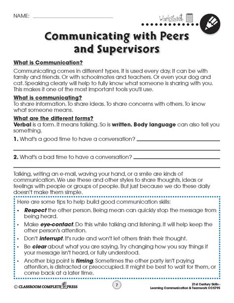 Free Printable Communication Skills Worksheets Printable Templates By