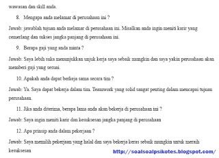 Paket lulus psikotes & melamar kerja paket lulus psikotes dan melamar kerja ini akan membantu anda dalam berbagai kesukaan anda di dalam berbagai hal yang berkaitan dengan melamar pekerjaan di suatu perusahaan/instansi pemerintah serta dalam melalukan psikotes. Trend 13+ Soal Dan Jawaban Tes Wpt, Paling Heboh!
