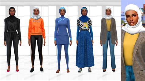 Sims 4 Muslim Hijabi University Student Lookbook Cc 2 Desire Luxe