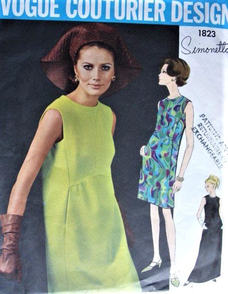 1960s Simonetta Dress Day Or Evening Wear Pattern Vogue Couturier