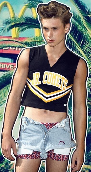 Teenage Boy Showing Off His Belly Button In A Crop Top Crop Tops