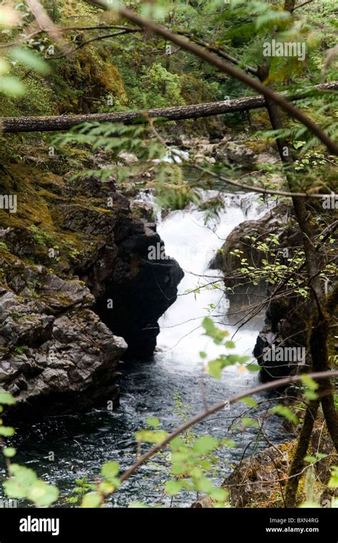 Waterfalls At Qualicum Falls Canada Vancouver Island Stock Photo Alamy