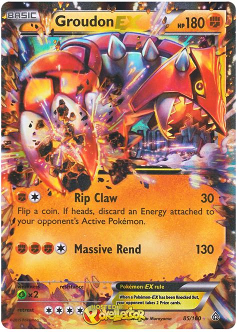 Groudon has been featured on 21 different cards since it debuted as one of the nintendo black star promos of the pokémon trading card game. Groudon EX - Primal Clash #85 Pokemon Card