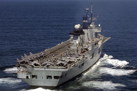 Hms Illustrious R06 With A Compliment Of Harriers 2005 3000 X 2000