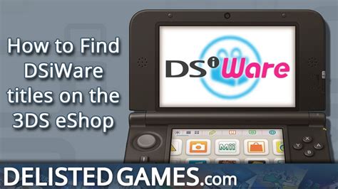 How To Find Dsiware Titles On The 3ds Eshop Youtube