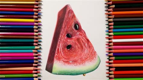 Drawing Deliciousness🍉 : Creating Watermelon Art with Colored Pencils