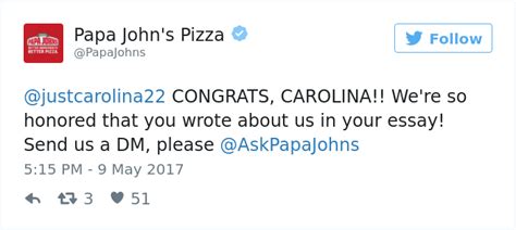 Teenager Gets Accepted To Yale Thanks To Her Creative Pizza Essay About Papa John S And Their