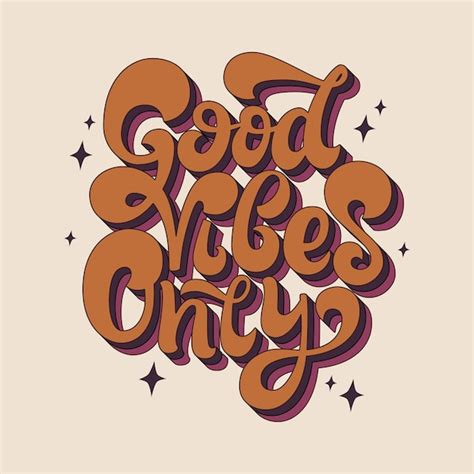 Premium Vector Good Vibes Only Handwritten Text Lettering