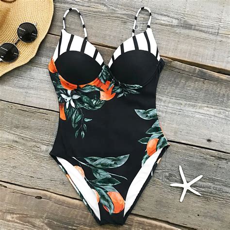 Aliexpress Buy One Piece Orange Bikini Sexy Summer Swimsuit Hot Sex