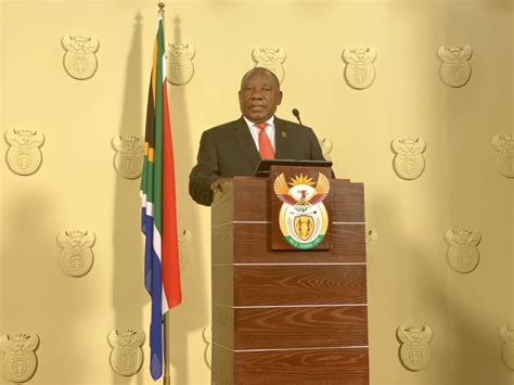Ramaphosa was addressing the nation to provide an update on the. Live stream: President Cyril Ramaphosa coronavirus speech ...