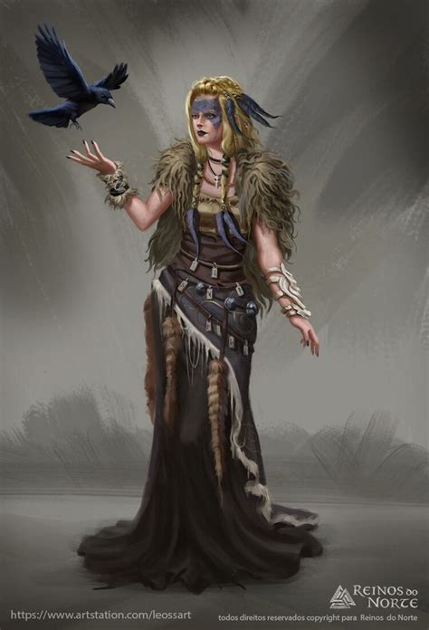 Artstation Witch Volva Viking Leonardo Santanna Viking Woman