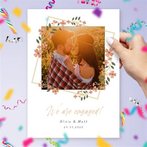 Engagement Announcements Cards Download Or Get Printed