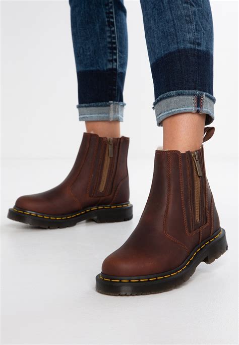 Dr Martens 2976 Alyson Zips Snowplow Classic Ankle Boots Dark Brownbrown Zalandoie