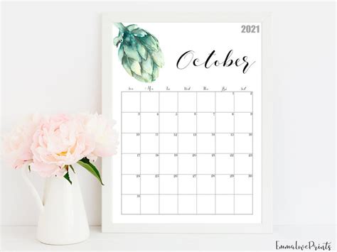 20 Calendar 2021 Flowers Free Download Printable Calendar Templates ️