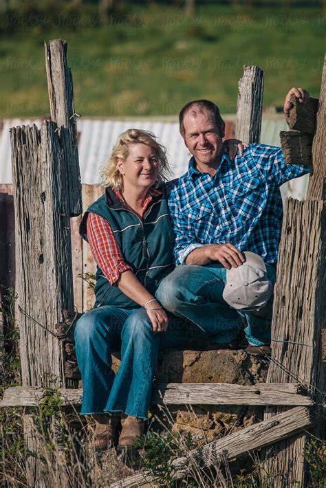 Farming Couple On Homestead By Stocksy Contributor Rowena Naylor