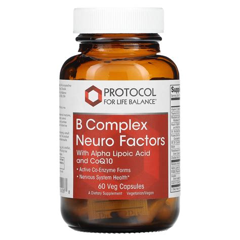 Protocol For Life Balance B Complex Neuro Factors 60 Veg Capsules