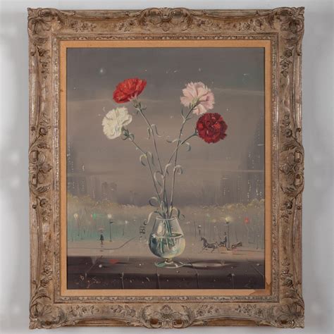 20th Century School Still Life With Carnations Sold At Auction On 6th