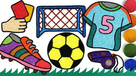 Cara Menggambar Dan Mewarnai Sepak Bola Dan Sepatu Bola Warna Warni Dan