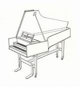 Harpsichord Coloring sketch template