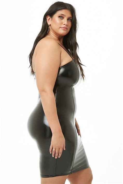 After a uk customer's facebook post about needing to size up three sizes in an h&m dress went viral, the swedish retailer is adjusting their sizing standards to make them truer to label size. Plus Size Vinyl Bodycon Dress | Leather bodycon dress ...
