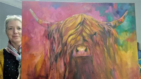 Multi Coloured Cow Painting — Sue Gardner Original Paintings