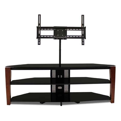 This is dependent on the size of the tv and on the height of, and distance to, your seat. Tech Craft Solid Wood and Black Glass TV Stand with 60 in ...