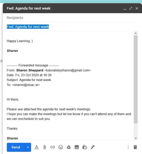 How To Edit The Subject Line When Forwarding Emails In Gmail Sharons