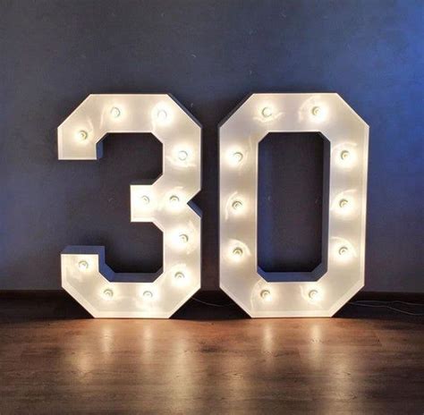 12 40 large marquee numbers marquee sign light up letters light up numbers in 2020 30th