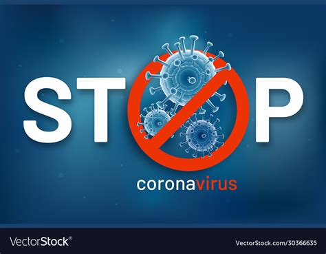 Stop Coronavirus Covid 19 Design Banner Royalty Free Vector