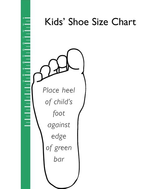 Don't even try to measure your insole, you'll never get it right. printable kids shoe size chart | scope of work template ...