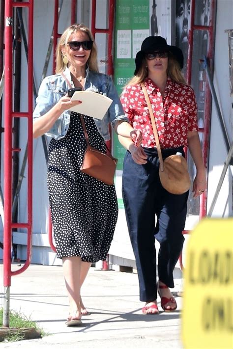 Cameron Diaz And Drew Barrymore Shopping On Melrose