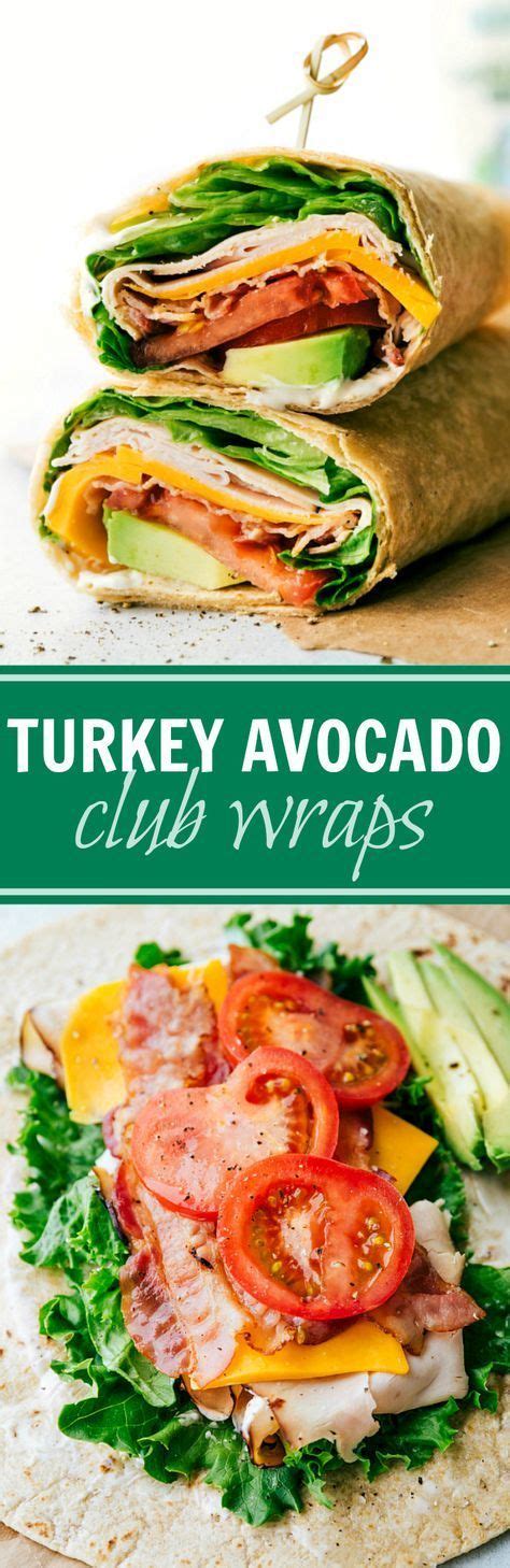 The BEST Turkey Avocado Ranch Bacon CLUB WRAPS Easy Healthy