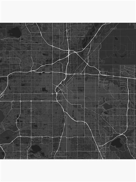 Denver Usa Map White On Black Photographic Print By Graphical Maps Redbubble