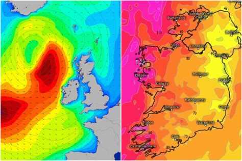 Irish Weather Forecast Met Eireann Issue Wind And Rain Warnings As