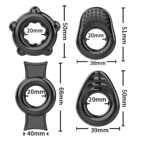 4pcslot Penis Ring Durable Cock Rings Bead Male Delay Ejaculation Lasting Erection Ring Sex