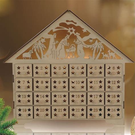 Dieser tolle selbstgebastelte adventskalender besteht aus sechs in der breite gleichen holzlatten, die du in deiner. LED Holz Adventskalender Weihnachtskalender Weihnachten ...