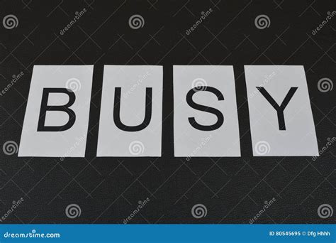 Word Busy On Black Background Stock Image Image Of Symbol Background