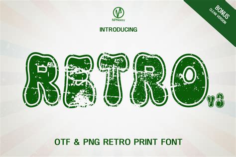 Retro V3 Font By Npnaay · Creative Fabrica