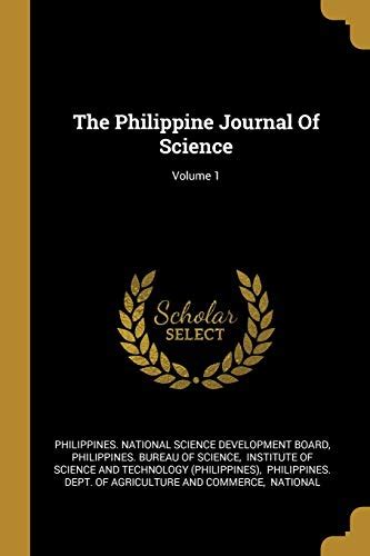 The Philippine Journal Of Science Volume 1 By Philippines National