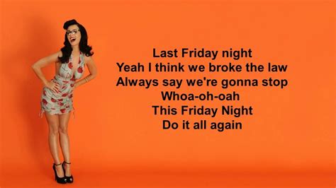 Last Friday Night By Katy Perry Lyrics Hd Youtube