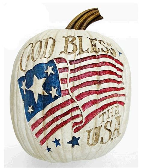 Patriotic Pumpkin God Bless The Usa Vlajka Nápady