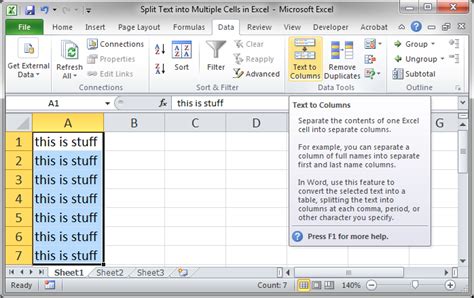Excel Text To Columns How To Split Data Into Multiple Columns