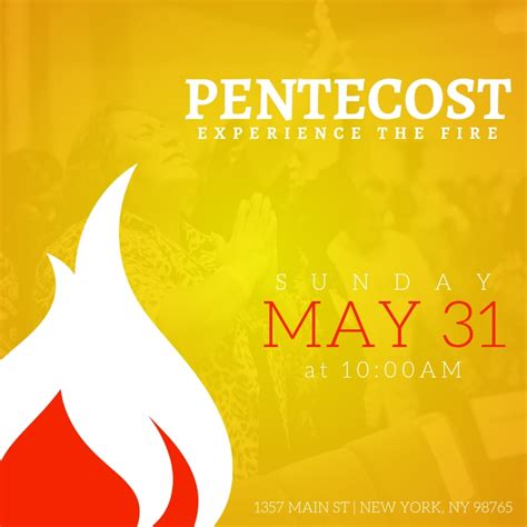 Pentecost Sunday Template Postermywall