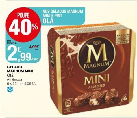 Promoção Gelado Magnum Mini Olá 6x55ml Em Intermarché