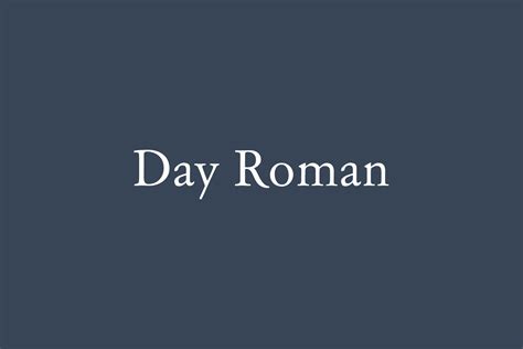 Day Roman Free Font 01 Fonts Shmonts