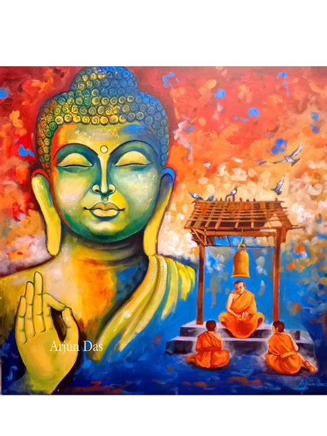 Lord Buddha Painting By Arjun Das Exotic India Art