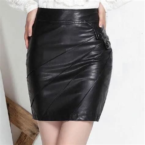 Autumn Winter Europe And America Style Women Pu Leather High Waist